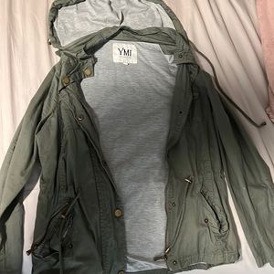 Vintage green army zip up
